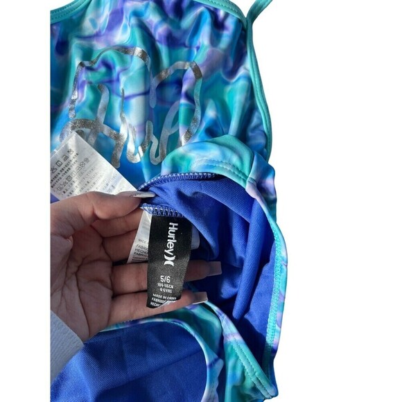 NWT Hurley girls One Piece swimsuit UPF 50+  size 5/6 - Picture 5 of 9